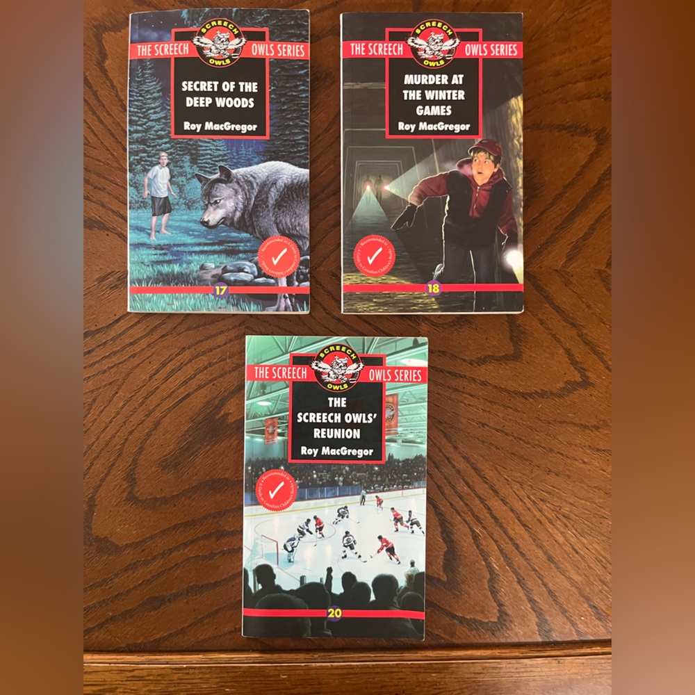 Screech Owls series kids hockey books | set of 3 hockey novels